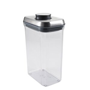oxo steel 2.5 qt pop container – airtight food storage – for rice and more