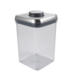 oxo steel pop container - big square - 4.0 qt