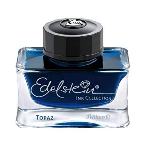 pelikan edelstein bottled ink for fountain pens, blue topaz, 50ml, 1 each (339382)