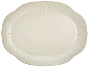 lenox french perle oval platter, white -