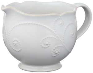 lenox french perle sauce pitcher, white -