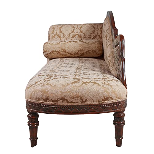 Design Toscano Swan Fainting Left Version Couch, 73", walnut