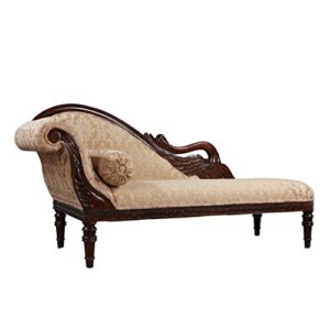 Design Toscano Swan Fainting Left Version Couch, 73", walnut