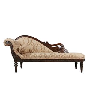 Design Toscano Swan Fainting Left Version Couch, 73", walnut