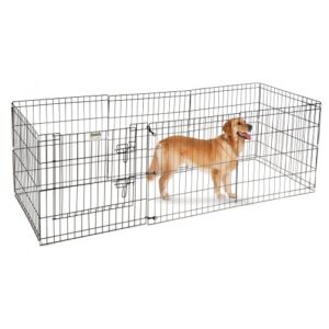 pet trex 24" exercise playpen for dogs eight 24" x 24" high panels with gate