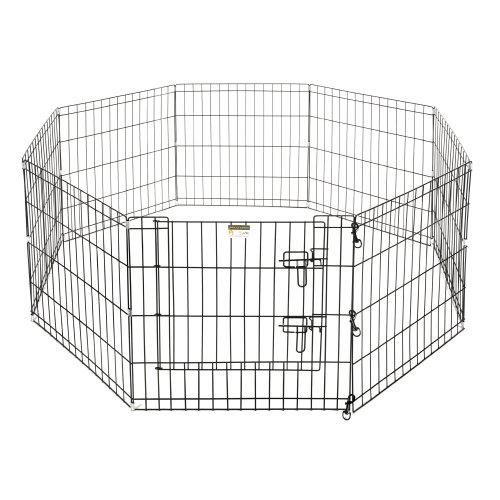 Pet Trex 24" Exercise Playpen for Dogs Eight 24" x 24" High Panels with Gate