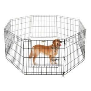 Pet Trex 24" Exercise Playpen for Dogs Eight 24" x 24" High Panels with Gate