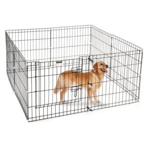 Pet Trex 24" Exercise Playpen for Dogs Eight 24" x 24" High Panels with Gate