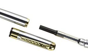 Jinhao 250 Stainless Steel Gold Trim Fountain Pen - Medium