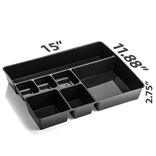 Officemate OIC, Achieva 30% Post Consumer Plastic Recycled Deep Drawer Tray, 15-1/8 X 11-1/2 X 2-1/4 in, Black