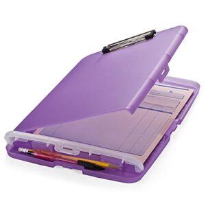 officemate slim clipboard storage box, purple (83305) (1 clipboard)