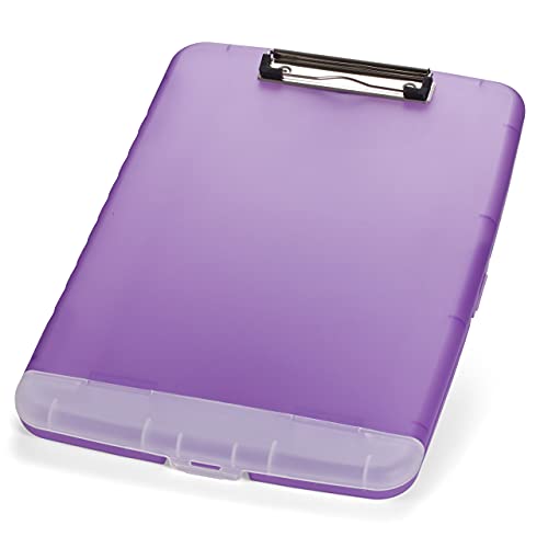 Officemate Slim Clipboard Storage Box, Purple (83305) (1 Clipboard)