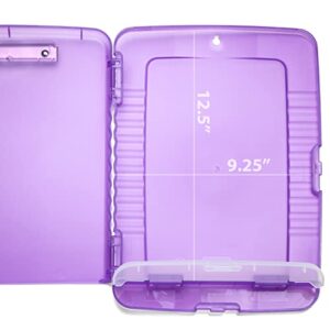 Officemate Slim Clipboard Storage Box, Purple (83305) (1 Clipboard)