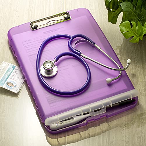 Officemate Slim Clipboard Storage Box, Purple (83305) (1 Clipboard)