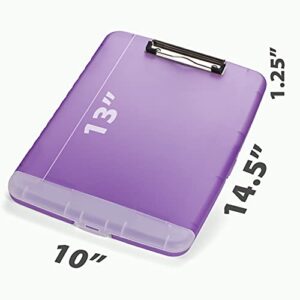 Officemate Slim Clipboard Storage Box, Purple (83305) (1 Clipboard)