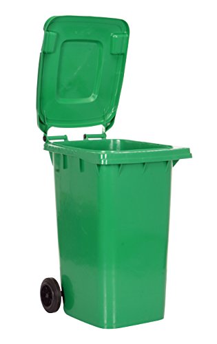 TH-64-GRN Trash Can, Polyethylene, 23-1/2" Width, 39-3/4" Height, 29-1/4" Depth, 64 gallon Capacity, Green