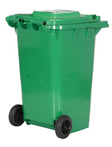 TH-64-GRN Trash Can, Polyethylene, 23-1/2" Width, 39-3/4" Height, 29-1/4" Depth, 64 gallon Capacity, Green