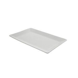 10 strawberry street whittier elite 10.875" x 7" rectangle platter, set of 6, white