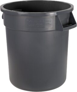 carlisle foodservice products 34101023 bronco round waste container only, 10 gallon, gray