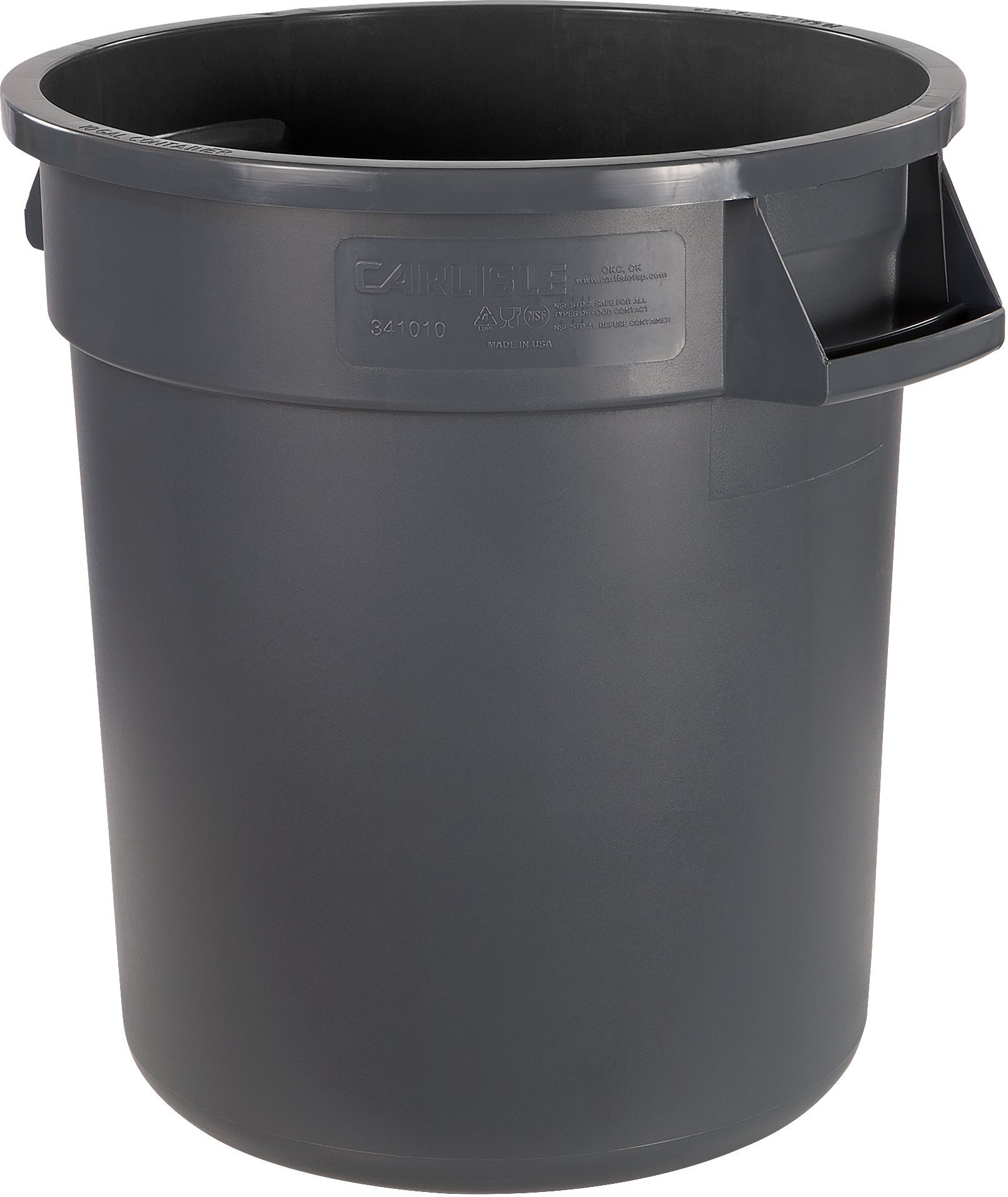 Carlisle FoodService Products 34101023 Bronco Round Waste Container Only, 10 Gallon, Gray