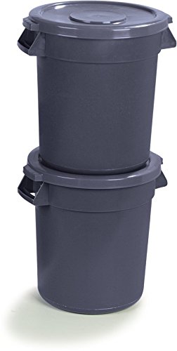 Carlisle FoodService Products 34101023 Bronco Round Waste Container Only, 10 Gallon, Gray