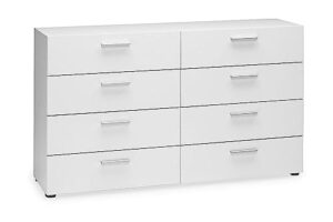 tvilum austin 8-drawer dresser, white