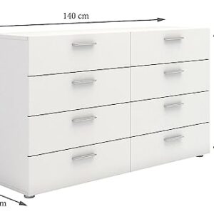 Tvilum Austin 8-Drawer Dresser, White