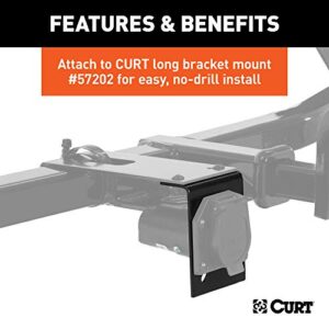 CURT 57206 Vehicle-Side Trailer Wiring Harness Mounting Bracket for 7-Way RV Blade