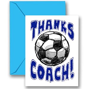 play strong 3-pack thanks soccer coach you're awesome 3-pack (5x7) greeting thank you cards set amazing for futbol soccer players, teams, coaches, family and fans - your coaches will love 'em!