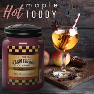 Candleberry Candles | Strong Fragrances for Home | Hand Poured in The USA | Highly Scented & Long Lasting | Large Jar 26 oz (Hot Maple Toddy)