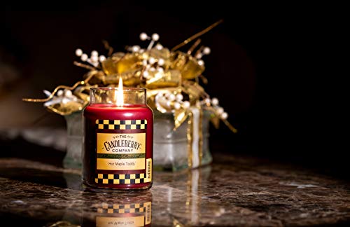 Candleberry Candles | Strong Fragrances for Home | Hand Poured in The USA | Highly Scented & Long Lasting | Large Jar 26 oz (Hot Maple Toddy)