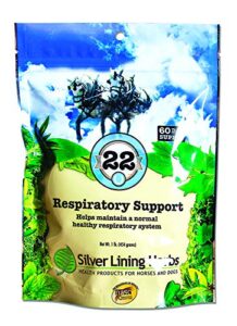 silver lining herbs 22 respiratory support for horses - supports normal function of the lungs - helps keep airways clear - assists horse's body in combating environmental pollutants - 1 lb bag