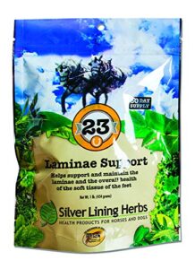 silver lining herbs 23 laminae support - natural herbs supporting natural temperature in horse feet and legs - herbal supplement to support soft tissues & reduce inflammation of horse foot - 1 lb bag