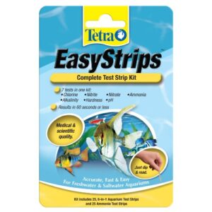 tetra easystrips complete kit 25, 6 in1 testing strips and 25 ammonia testing strips