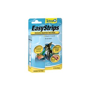 tetra easystrips 25 count, ammonia test strips for aquariums, water testing, 25-strip, model:19540