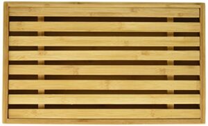danesco bamboo bread cutting board with crumb catcher, 15 by 9-inch,brown