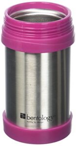 laptop lunches bento-ware17oz insulated stainless steel lunch jar, pink thermos - holds temp for up to 6 hours