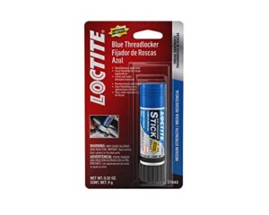 loctite 248 blue threadlocker glue stick: all-purpose, medium-strength, anaerobic, no drip, general purpose, works on all metals | blue, 9 gram wax stick (pn: 37643-506166)