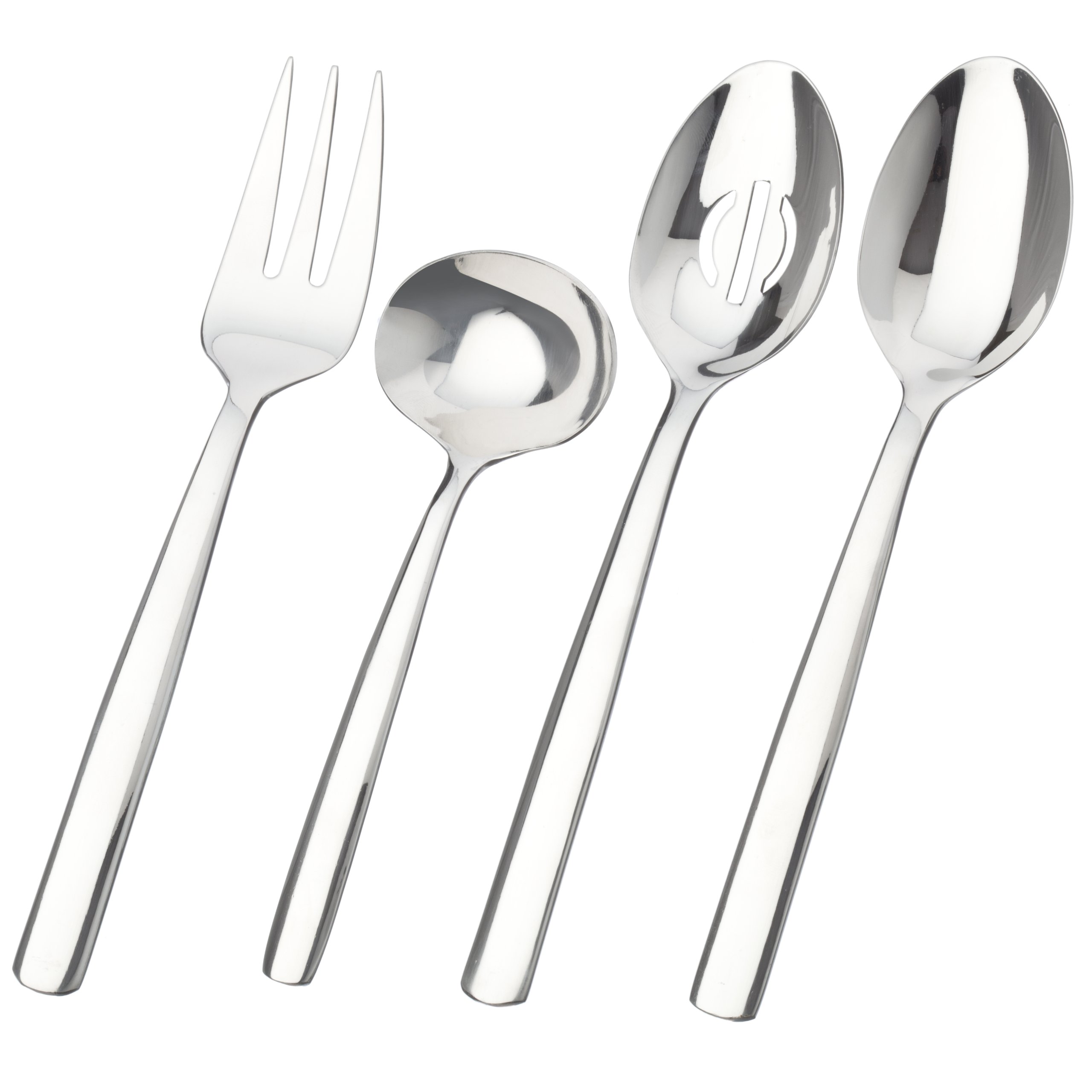 Ginkgo International Simple 4-Piece Stainless Steel Hostess Serving Set