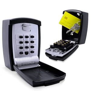 keyguard sl-590 punch button key storage wall mount lock box, black finish