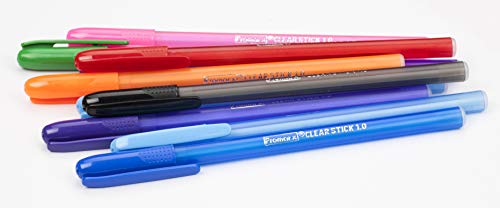 Promarx Fashion Stick Ballpoint Pens, 1.0 mm, Assorted Colored Ink, 10-Count