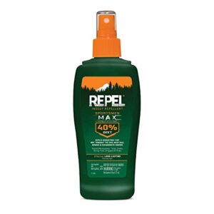 repel insect repellent sportsman max formula spray pump 40% deet, repels mosquitoes, ticks and gnats, effective long-lasting protection, 40% deet (pump spray) 6 fl ounce