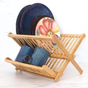 Totally Bamboo Compact Collapsible Dish Drying Rack
