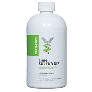 revival animal health vet basics lime sulfur dip - concentrated solution for dogs & cats & horses - 16oz
