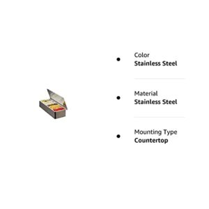 American Metalcraft CD5 Condiment Holder, Stainless Steel, 5 Compartment