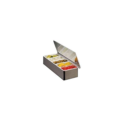 American Metalcraft CD5 Condiment Holder, Stainless Steel, 5 Compartment