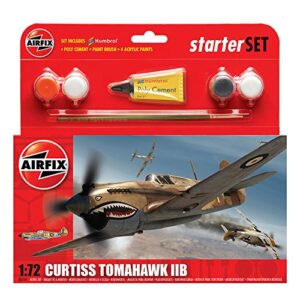 airfix curtiss tomahawk iib starter gift set (1:72 scale)