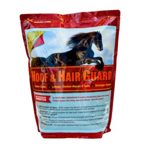 hoof & hair guard 10 lb, equine hoof strengthening & coat conditioning supplement