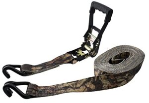 erickson 68655 camouflage 2" x 27' 10,000 lbs load limit rubber handle ratcheting tie-down strap