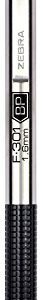 Zebra Pen F-301 Retractable Ballpoint Pen, Stainless Steel Barrel, Bold Point, 1.6mm, Black Ink, 1-Pack